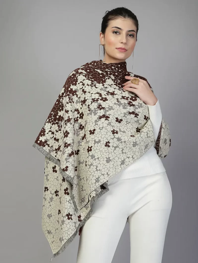 Mafadeny Women Small Flower Printed Stole