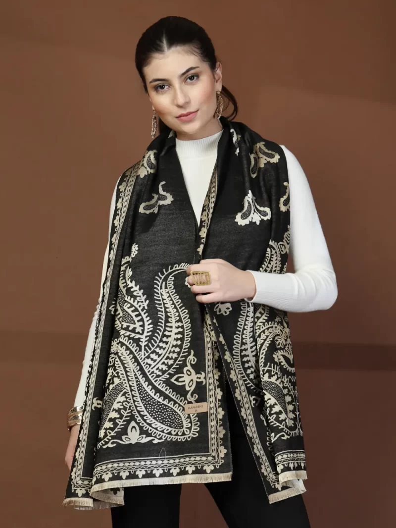 Mafadeny Women Stylish Paisley Printed Stole