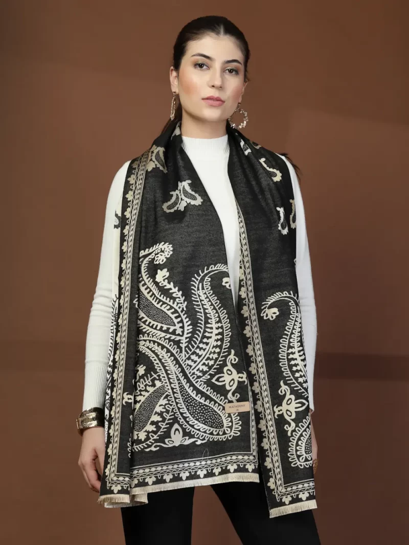 Mafadeny Women Stylish Paisley Printed Stole