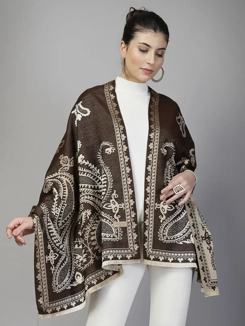 Mafadeny Women Stylish Paisley Printed Stole