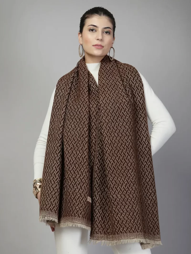 Mafadeny Women Stylish Woven Stole With Fringe Edges