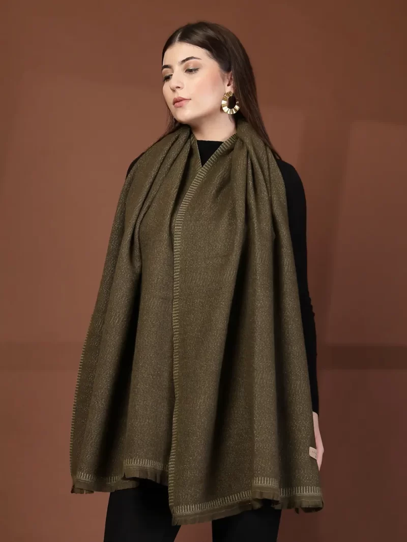 Mafadeny Women Elegant Solid Soft Stole With Fringed Edges