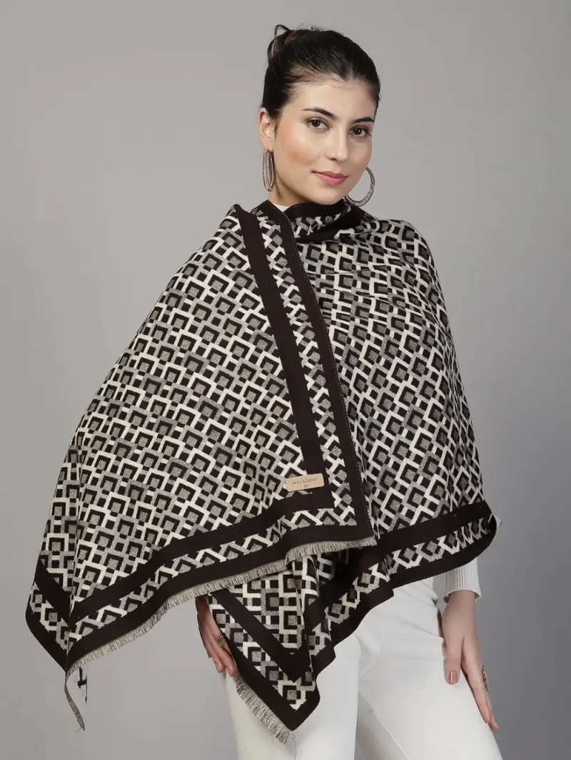 Mafadeny Women Geometric Print Stole Elegant Border