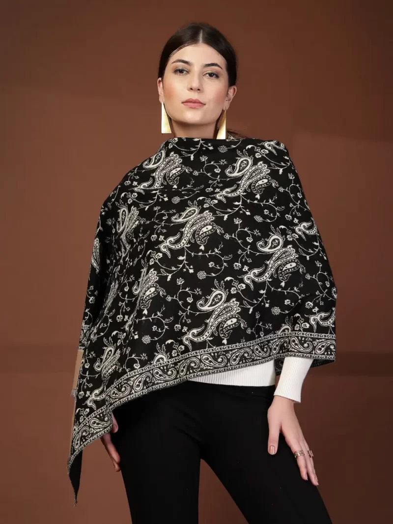 Mafadeny Women Printed Stole With Solid Border