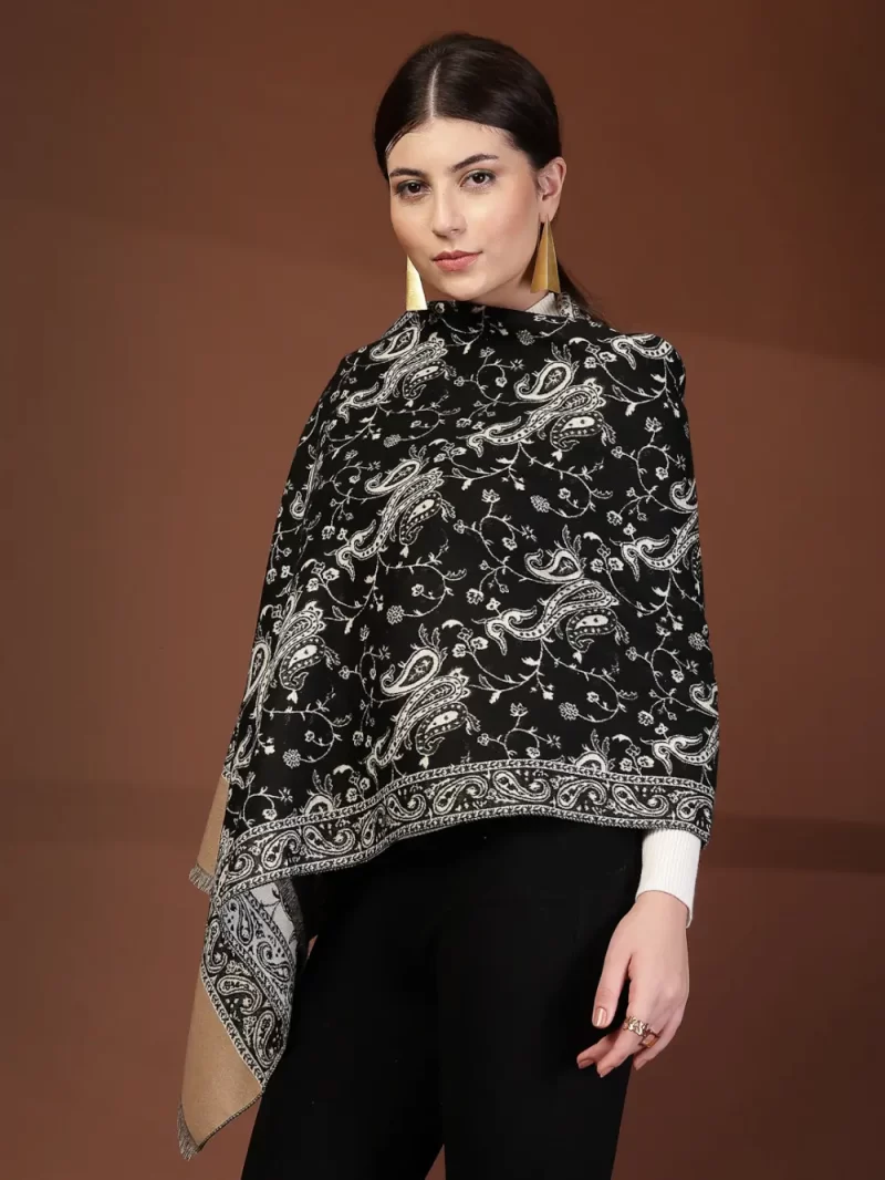 Mafadeny Women Printed Stole With Solid Border