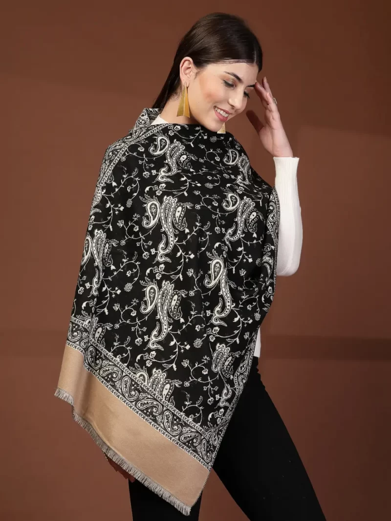 Mafadeny Women Printed Stole With Solid Border