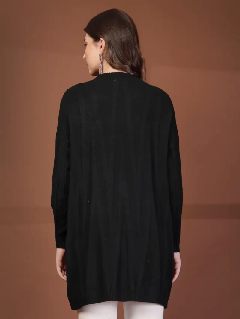 Mafadeny Women Casual Self Design Long Top