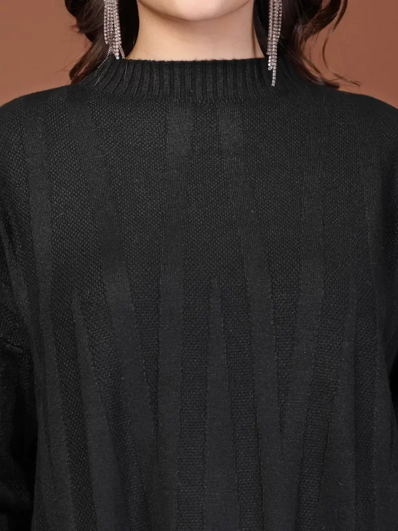 Mafadeny Women Casual Self Design Long Top