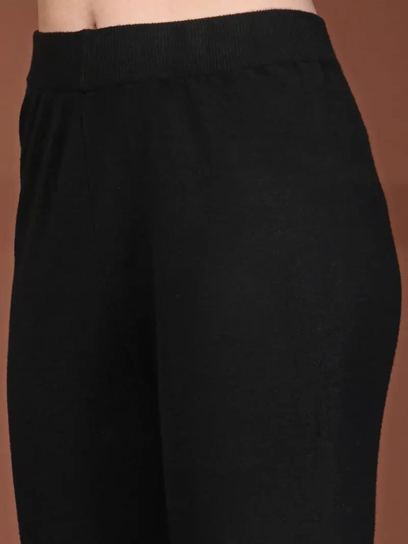 Mafadeny Women Solid 2-Piece Co-Ord Set & Wide-Leg Pants