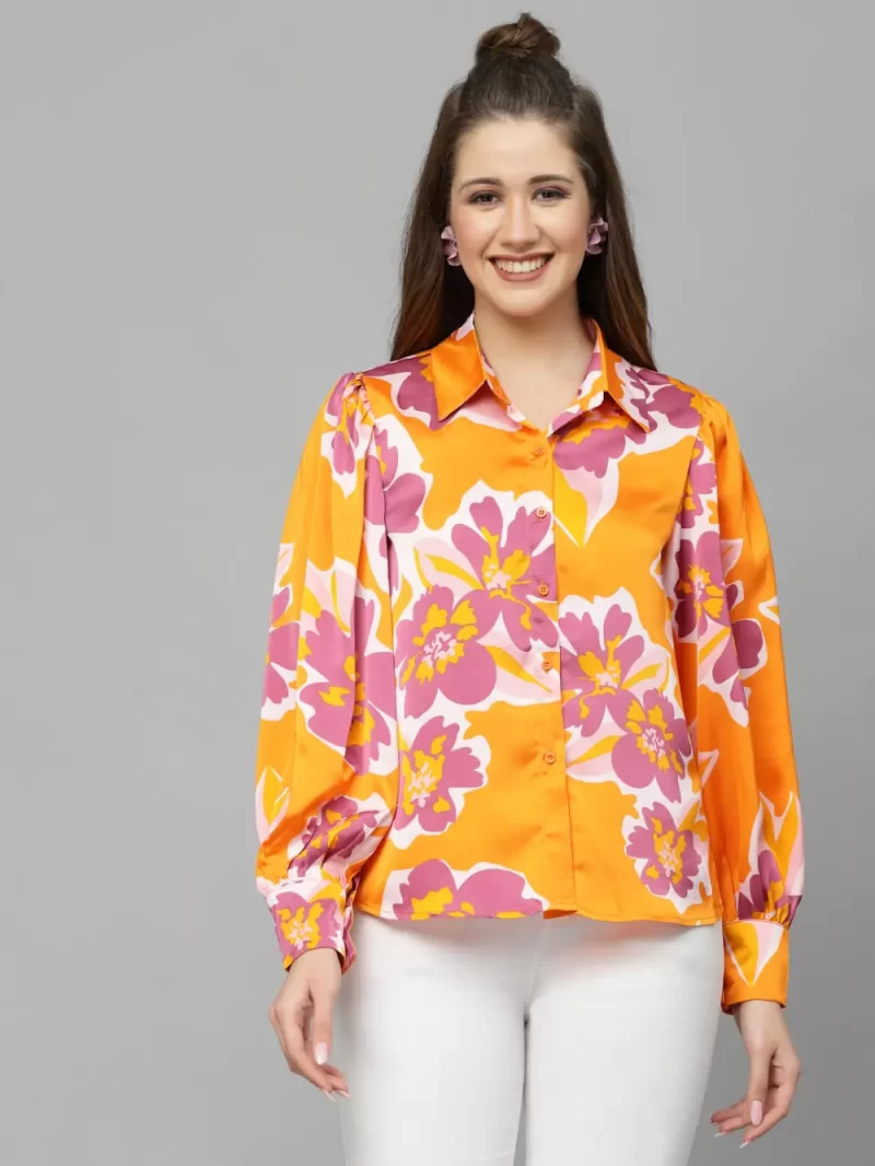 Printed Collared Shirt With Full Sleeves