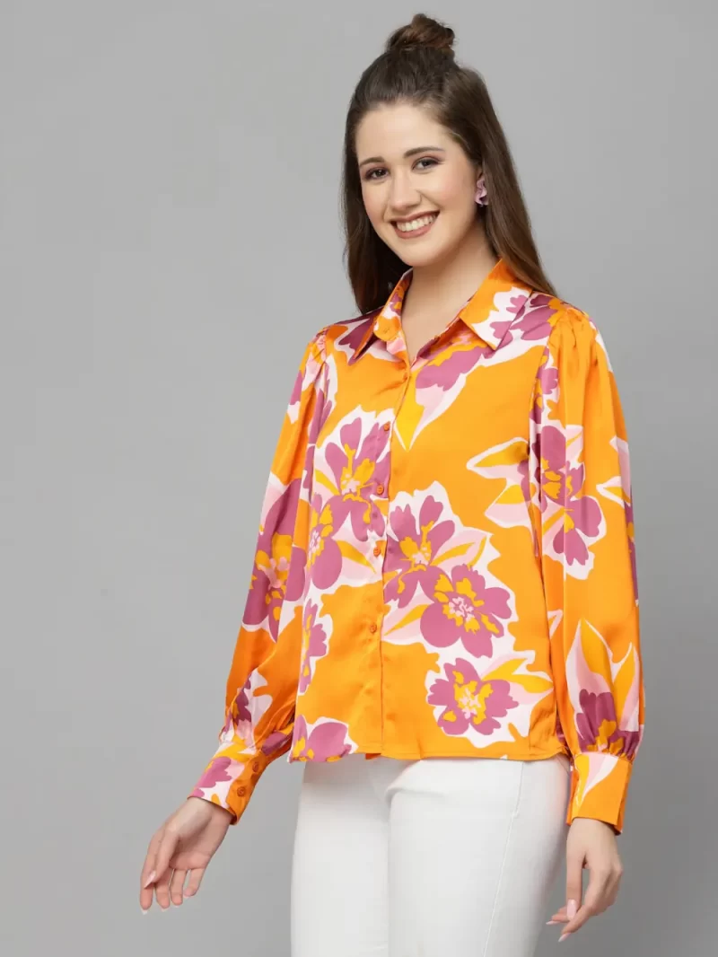 Printed Collared Shirt With Full Sleeves