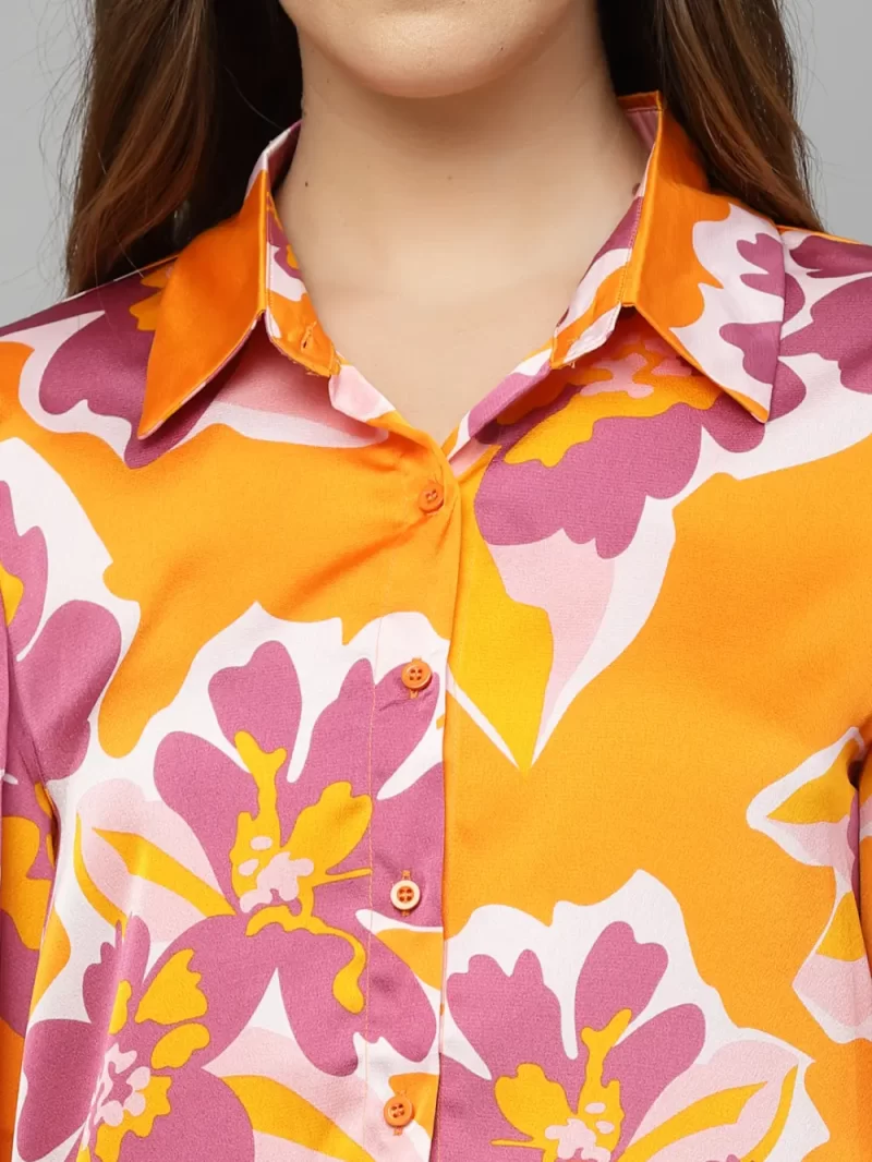 Printed Collared Shirt With Full Sleeves