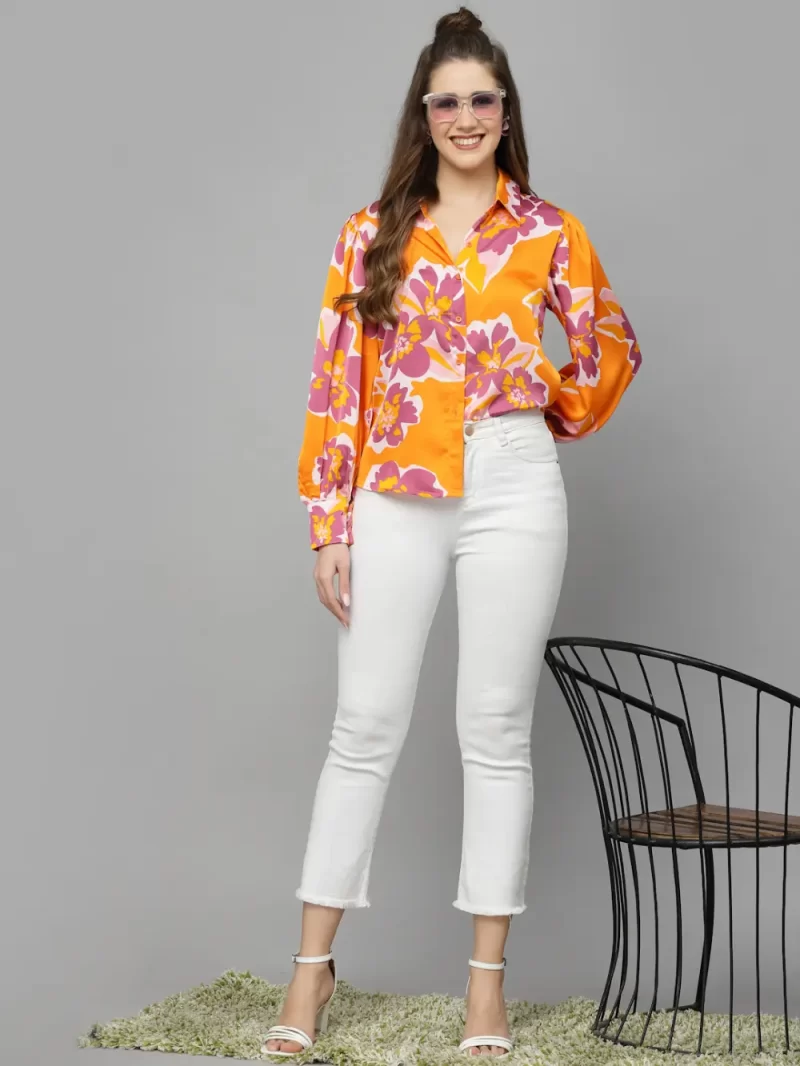 Printed Collared Shirt With Full Sleeves