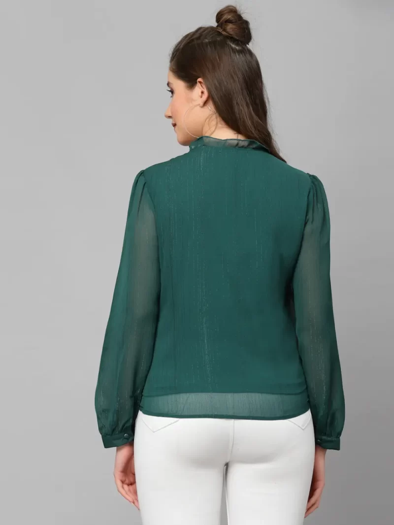 Women’S Long Sleeve Keyhole Neck Top