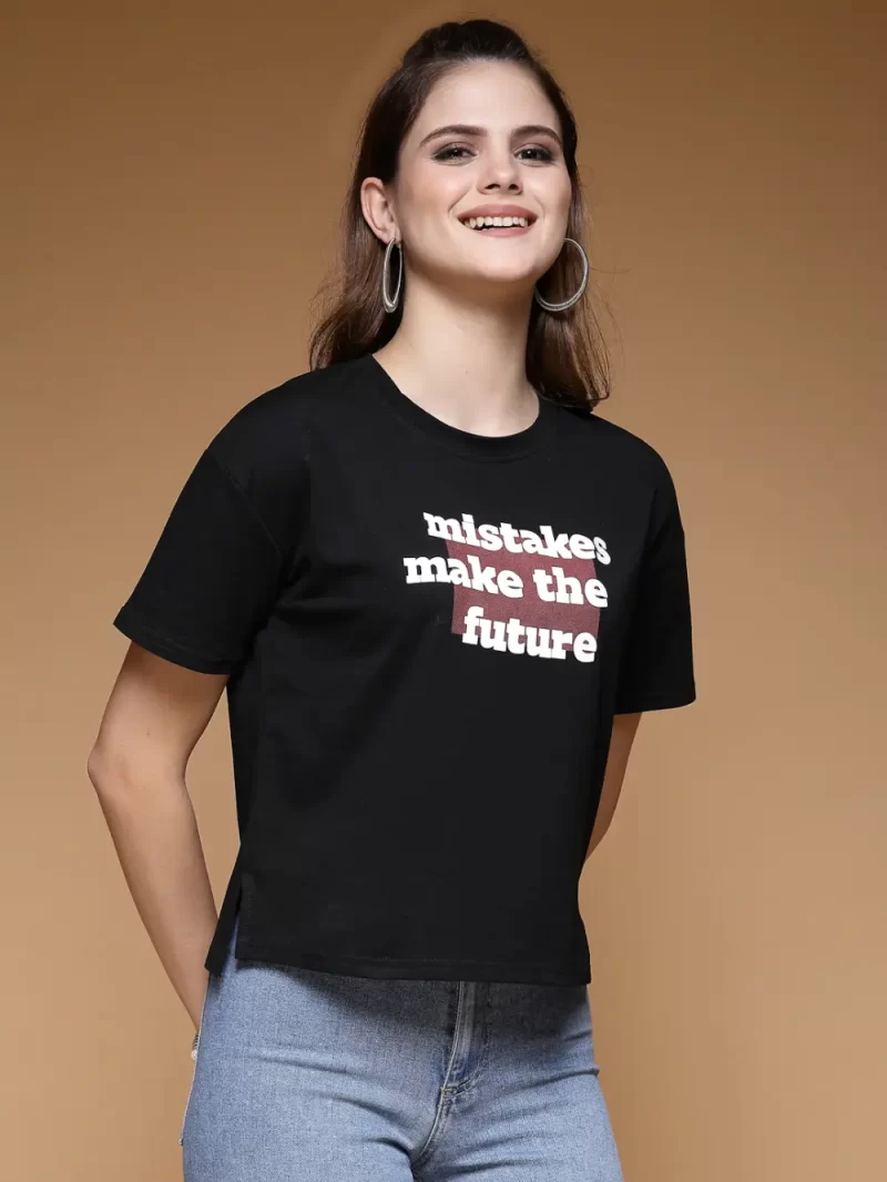 Printed Round Neck Cotton Tee
