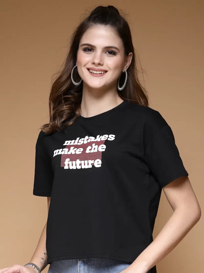 Printed Round Neck Cotton Tee