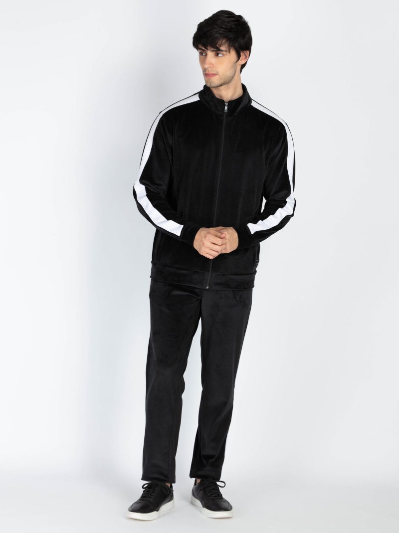 Status Quo Men'S Solid High Neck Tracksuit