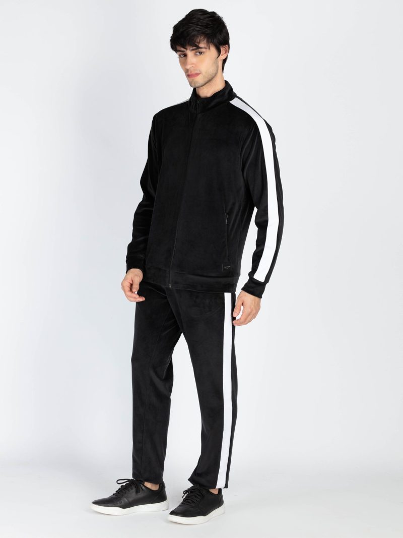 Status Quo Men'S Solid High Neck Tracksuit