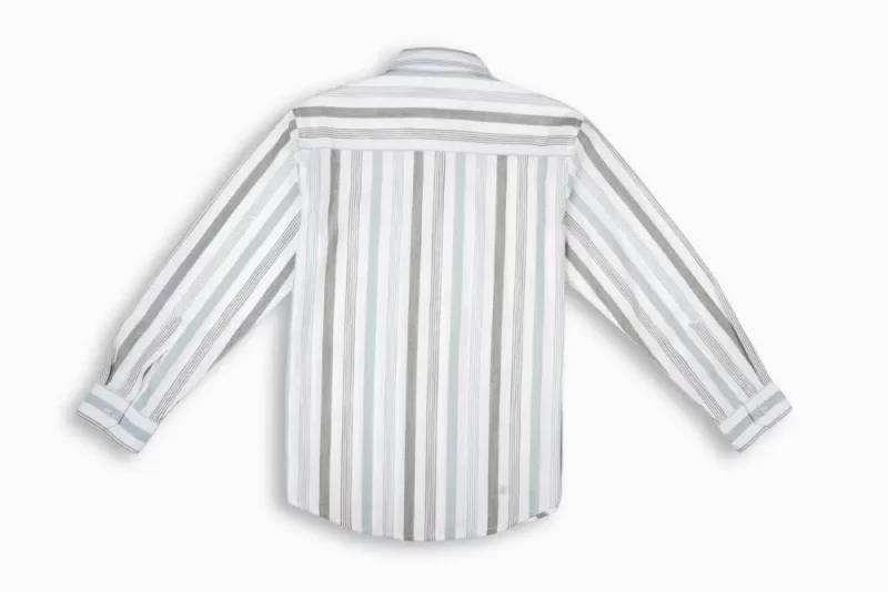 Gini And Jony Boys Olive Stripes Cotton Shirt Full Sleeves