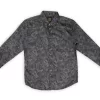 Gini And Jony Boys Grey Paisley Cotton Shirt Full Sleeves