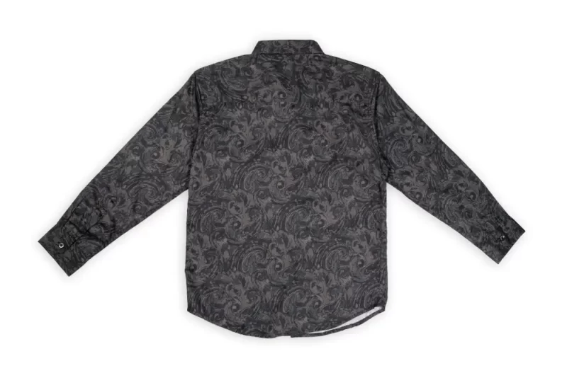 Gini And Jony Boys Grey Paisley Cotton Shirt Full Sleeves
