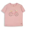Gini And Jony Girls Pink Graphic Print Cotton Knits Top Half Sleeves