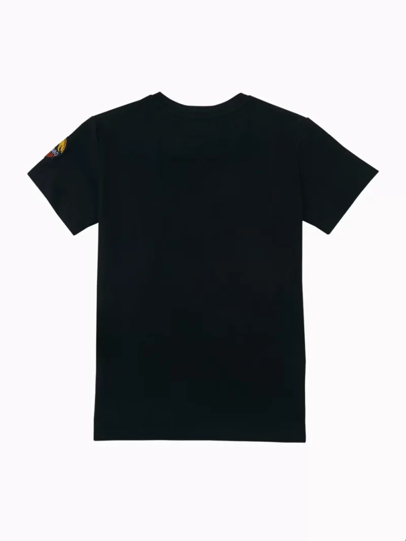Gini And Jony Boys Black Graphic Print Cotton T-Shirt Half Sleeves