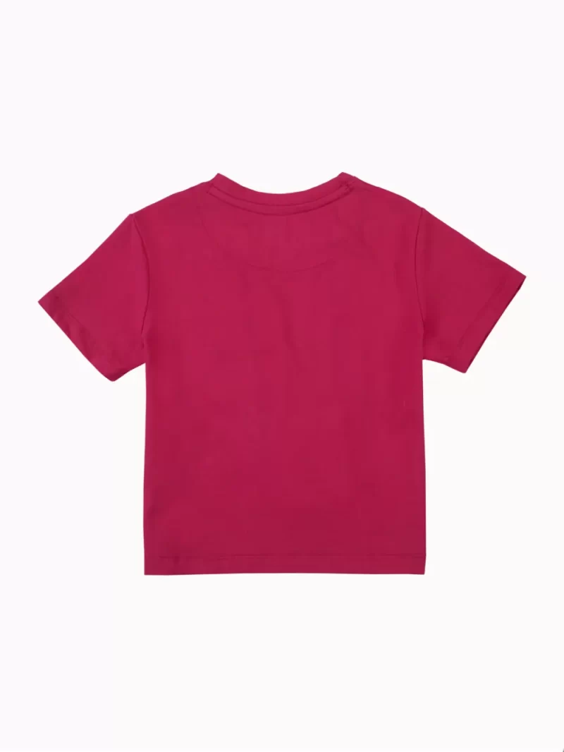Gini And Jony Girls Pink Typography Cotton Knits Top Half Sleeves