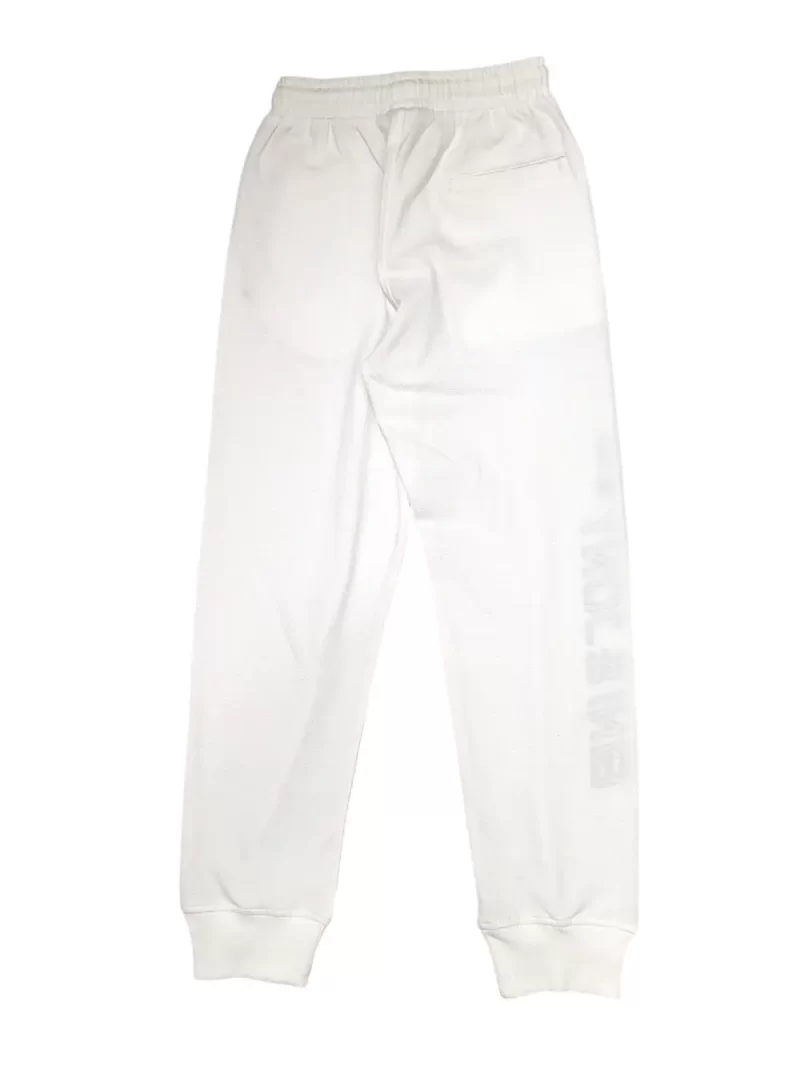 Gini And Jony Boys White Typography Cotton Track Pant Elasticated