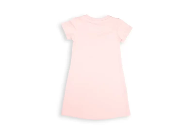 Gini And Jony Girls Pink Applique Cotton Dress Half Sleeves