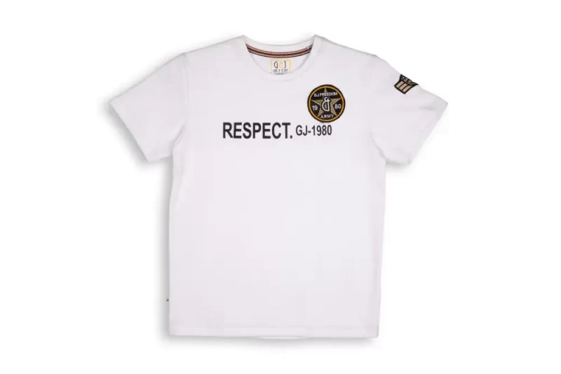 Gini And Jony Boys White Typography Cotton T-Shirt Half Sleeves