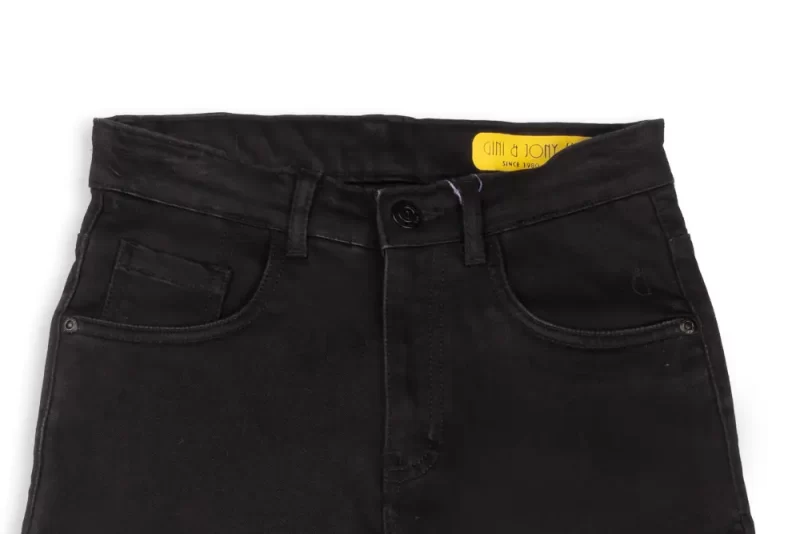 Gini And Jony Boys Black Solid Denim Jeans Fixed Waist