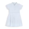 Gini And Jony Girls Blue Solid Cotton Dress Half Sleeves