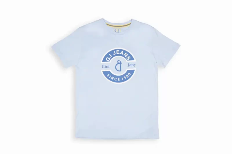 Gini And Jony Boys Blue Graphic Print Cotton T-Shirt Half Sleeves