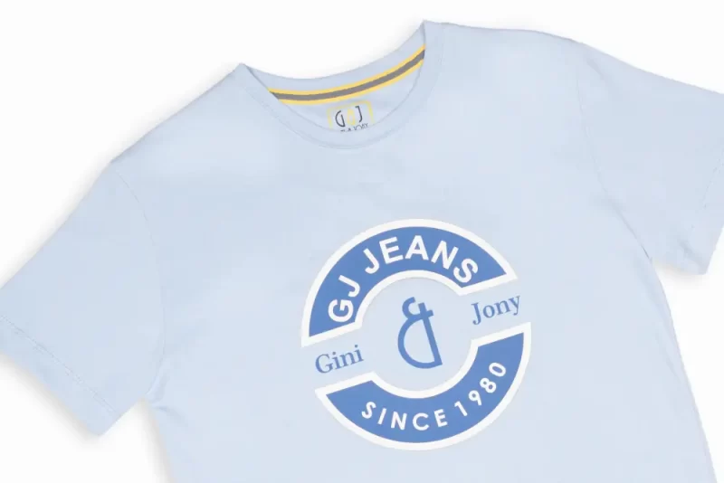 Gini And Jony Boys Blue Graphic Print Cotton T-Shirt Half Sleeves