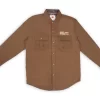 Gini And Jony Boys Khaki Solid Cotton Shirt Full Sleeves