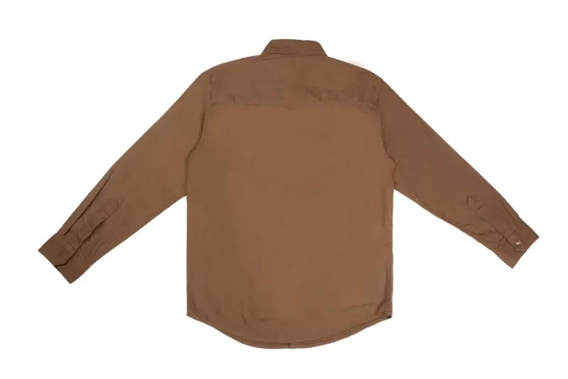 Gini And Jony Boys Khaki Solid Cotton Shirt Full Sleeves