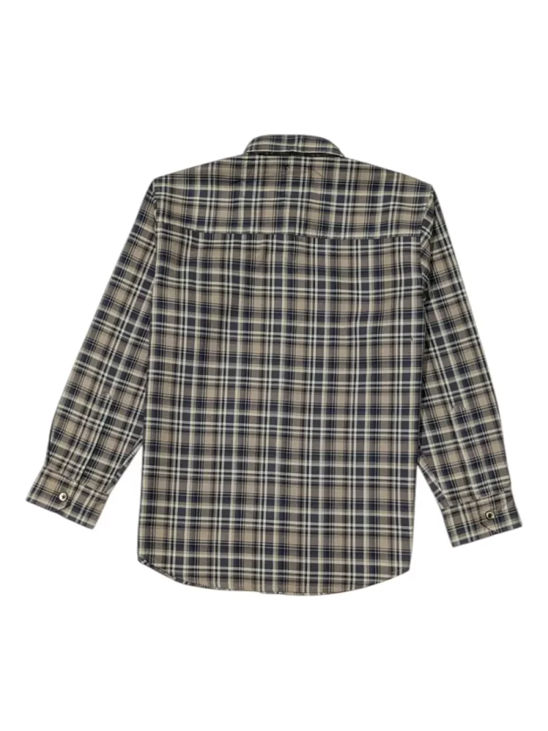 Gini And Jony Boys Khaki Checks Cotton Shirt Full Sleeves