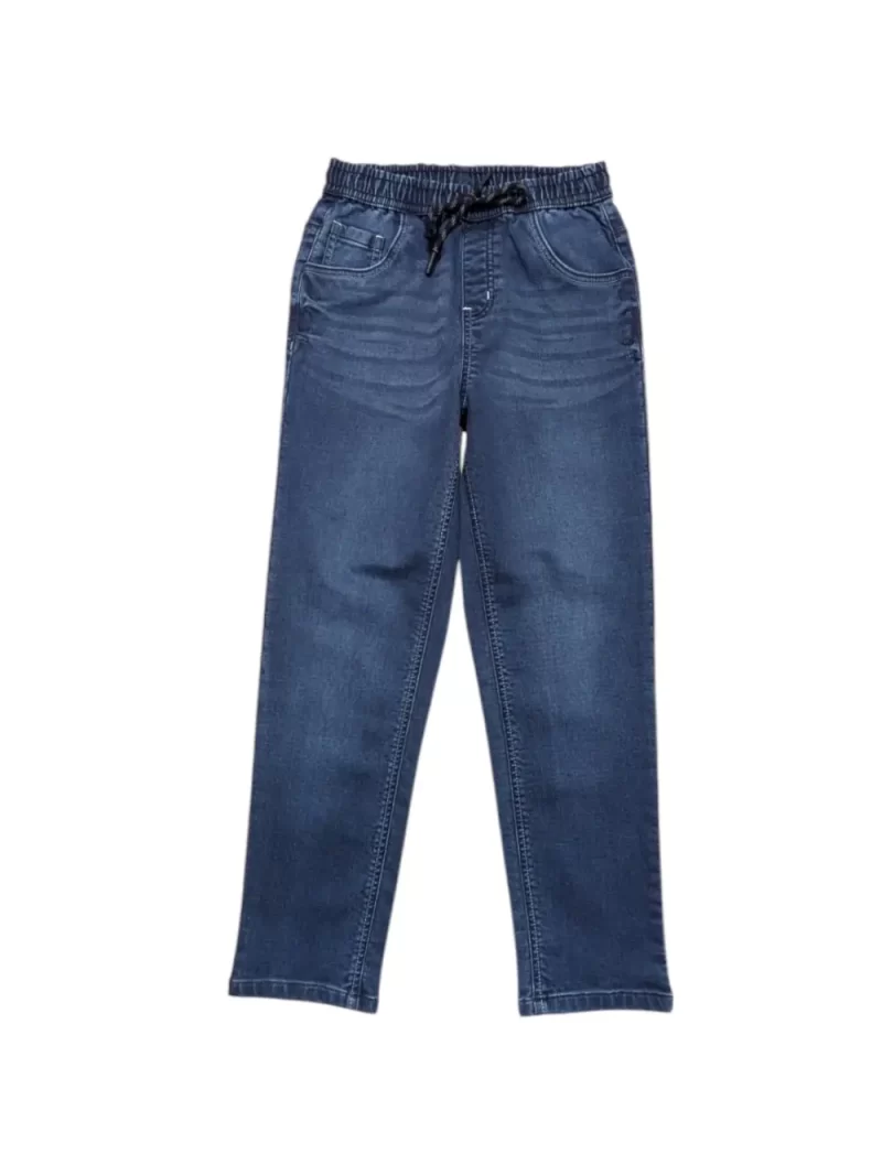 Gini And Jony Boys Blue Washed Denim Jeans Back Elasticated