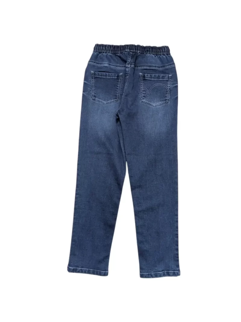 Gini And Jony Boys Blue Washed Denim Jeans Back Elasticated