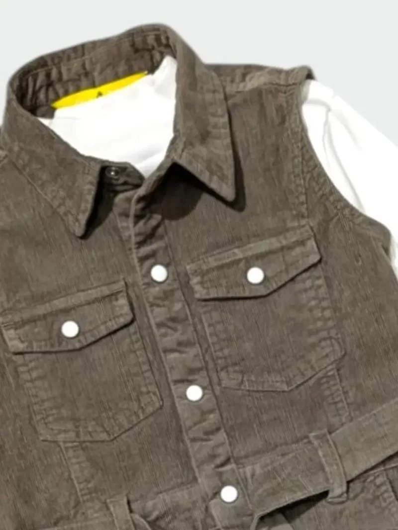 Gini And Jony Girls Grey Solid Corduroy Dress Full Sleeves