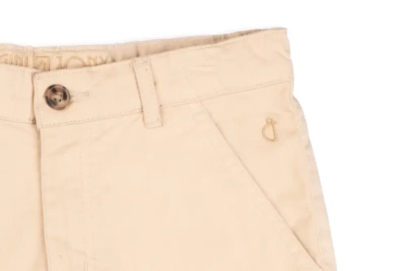 Gini And Jony Boys Beige Solid Cotton Bermuda Fixed Waist