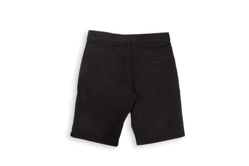Gini And Jony Boys Black Solid Cotton Bermuda Fixed Waist
