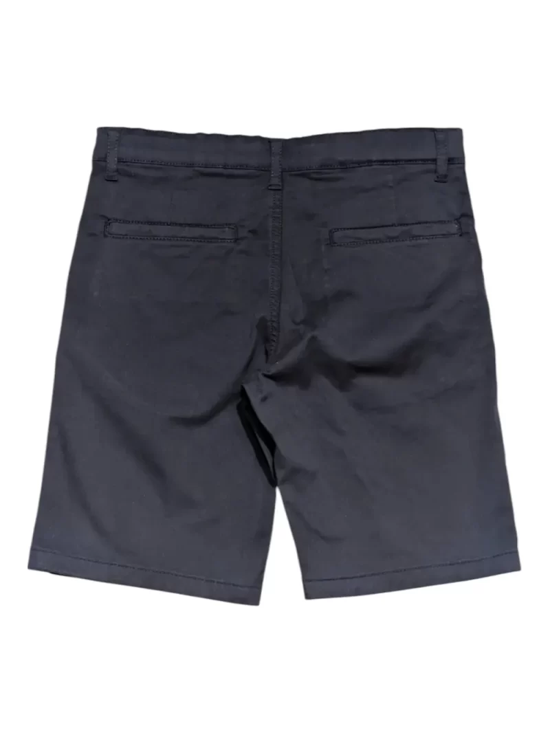Gini And Jony Boys Navy Blue Solid Cotton Bermuda Fixed Waist