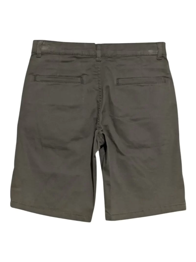 Gini And Jony Boys Olive Solid Cotton Bermuda Fixed Waist