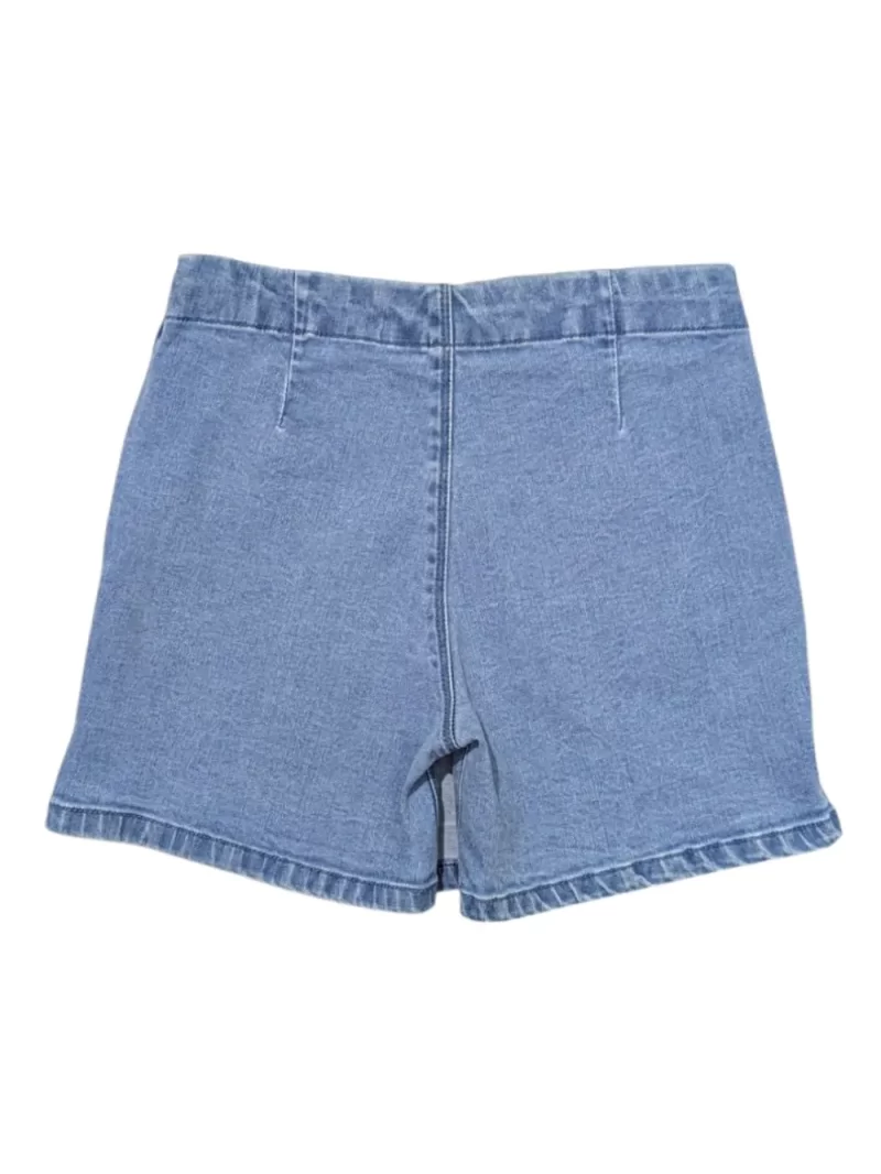 Gini And Jony Girls Blue Washed Denim Skirt Elasticated