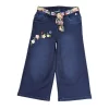 Gini And Jony Girls Dark Blue Washed Denim Culottes Elasticated