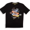 Gini And Jony Boys Black Graphic Print Cotton T-Shirt Half Sleeves