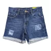 Gini And Jony Girls Blue Washed Denim Shorts Fixed Waist