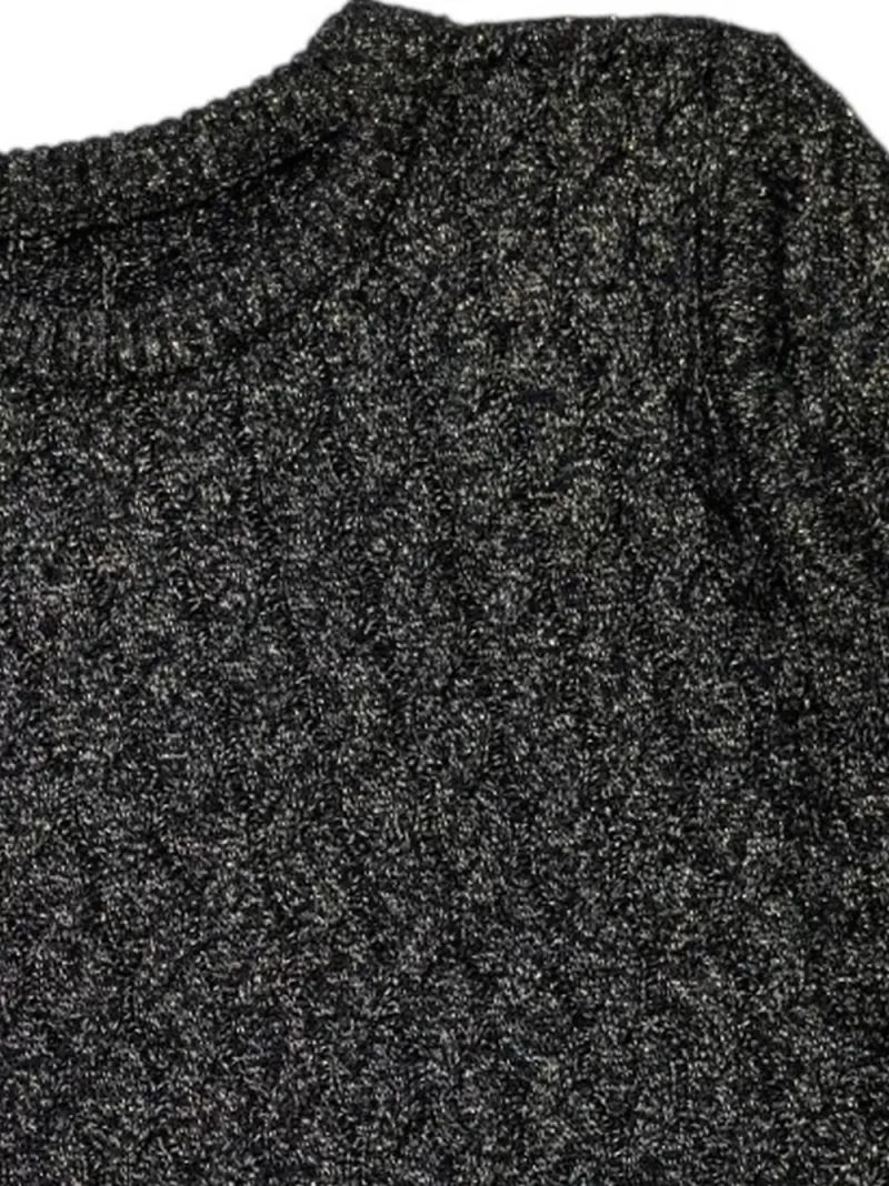 Gini And Jony Girls Black Solid Acrylic Sweater Full Sleeves